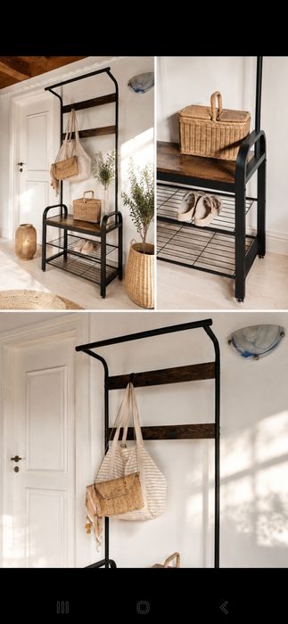 Wieszak Stojak na Ubrania Garderoba Rustykalna loft jak szafa