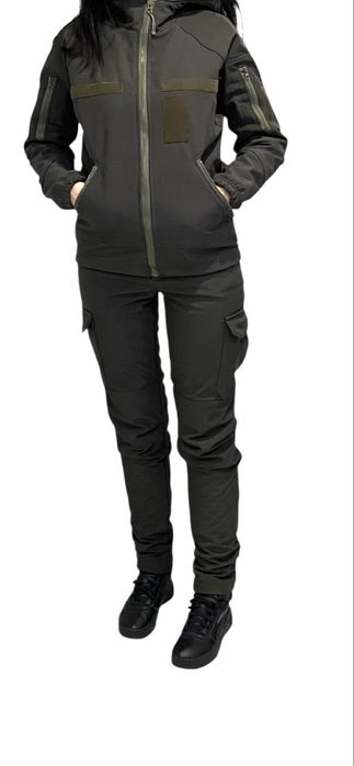 Жіночий осінній тактичний військовий костюм Хакі