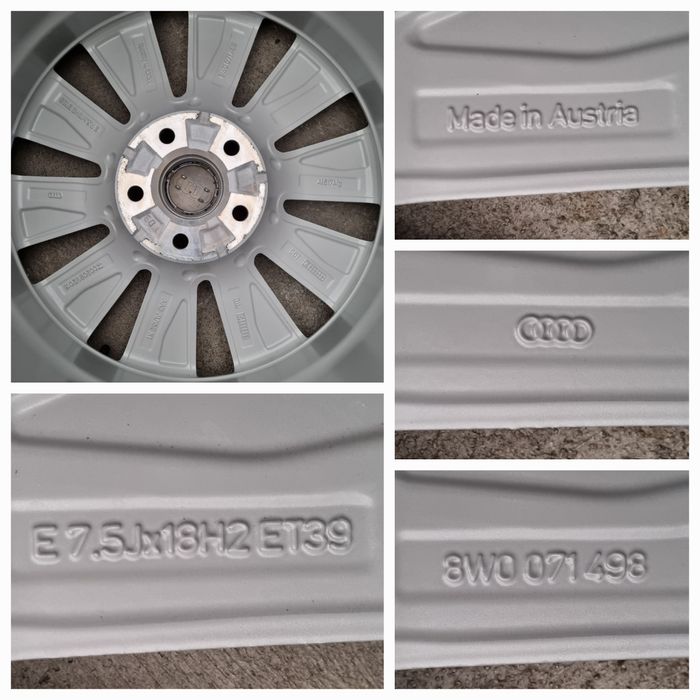 Koła Zimowe Alu 18" Audi A4 B9 B8 A6 C6 5x112 SuperStan Oryginalne