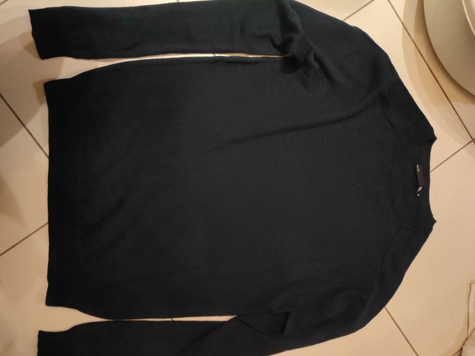 Sweter granatowy merino skandynawski S