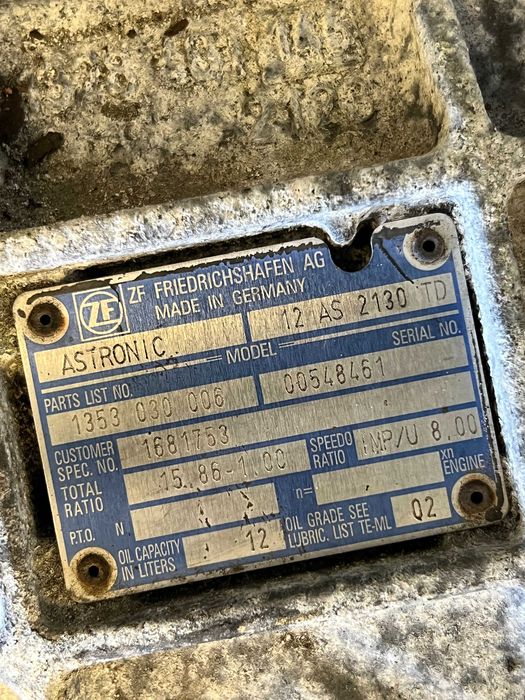 Caixa de velocidades Astronic DAF ZF 12 AS 2130 TD 135303006