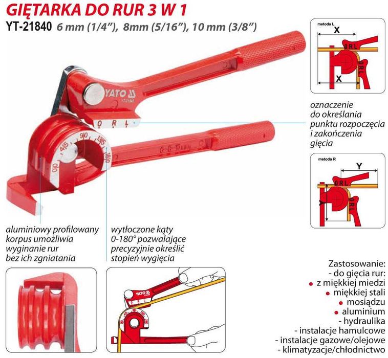 Giętarka Ręczna YATO do Prętów Drutu 6-10mm – Solidna i Precyzyjna