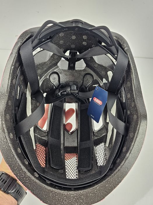 Kask rowerowy Abus Macator różowy L 58-62 cm sportowy