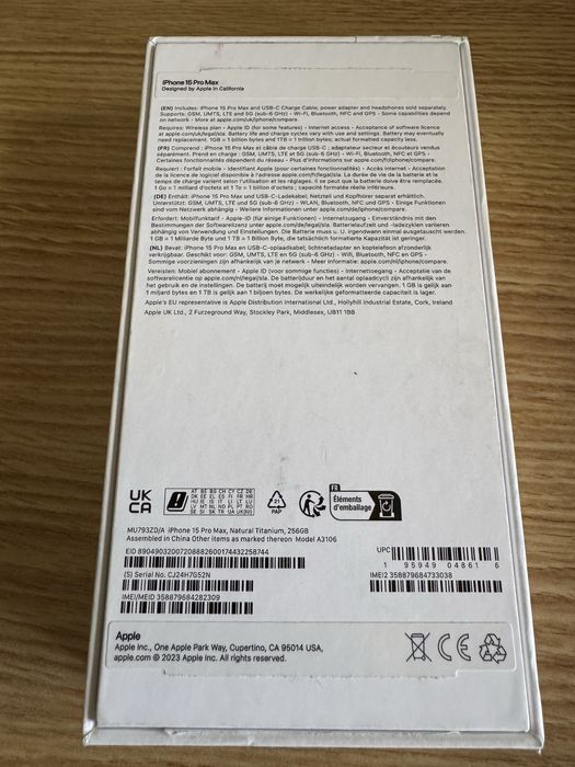 Iphone 15 Pro Max 256GB Natural Titanium