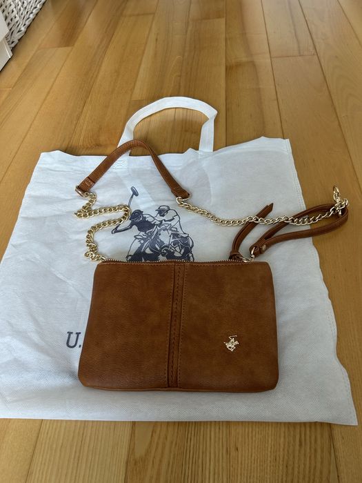U.S. Polo Assn. Torebka Na Ramię, brązowa na łańcuszku, nowa. Polecam!