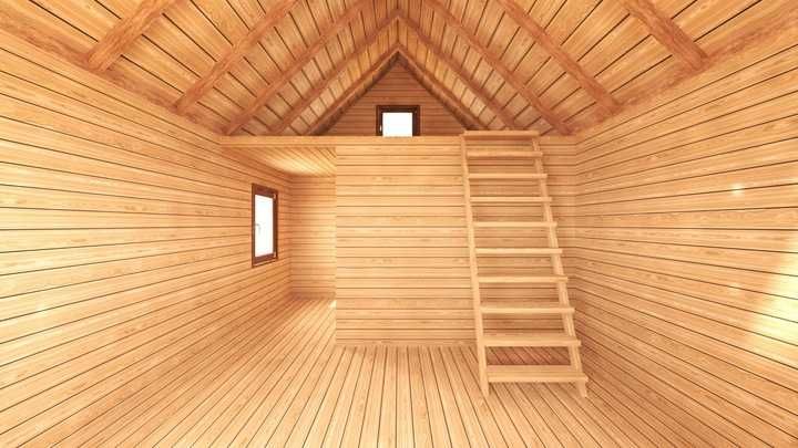 Domek drewniany całoroczny letniskowy 5m x 5m 20mm