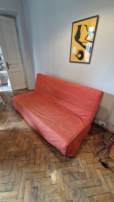 IKEA BEDDINGE – sofa rozkładana, łóżko z materacem i pokrowcem