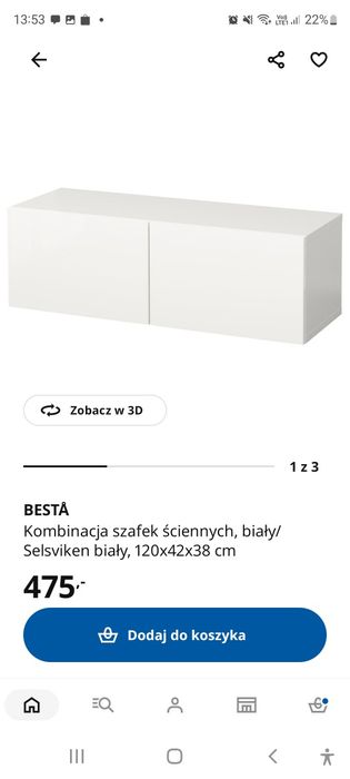 2 szafki RTV IKEA BESTA 120x42x38