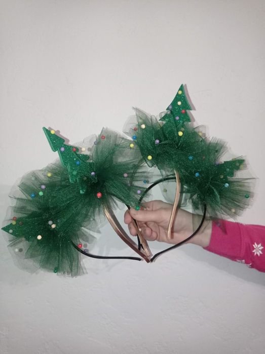 Новорічний обруч Ялинка. Дитячий обруч. Обідок