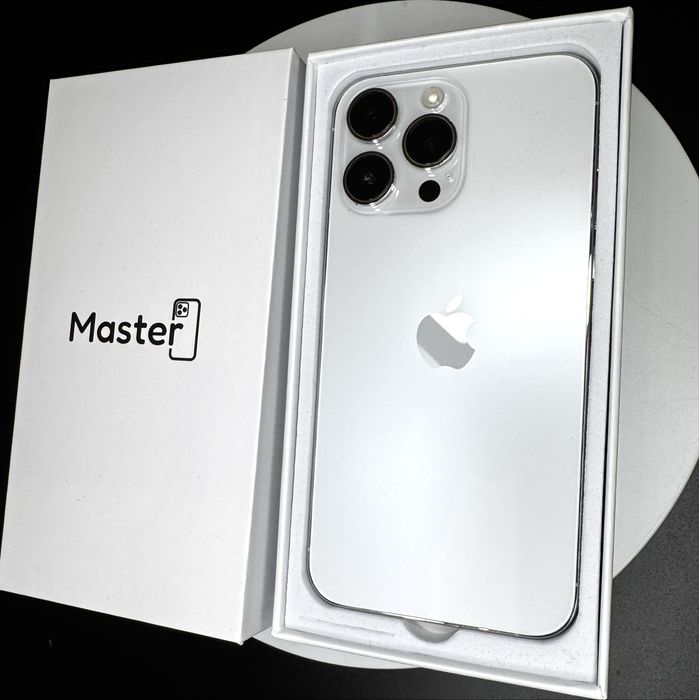 Apple iphone 14 PRO MAX 128gb SILVER 100% bat jak nowy 6msc gwar