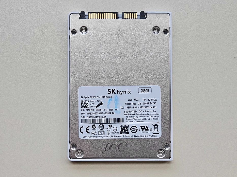 SSD 256Gb SATA SK hynix SH920 100% здоров'я: 700 грн