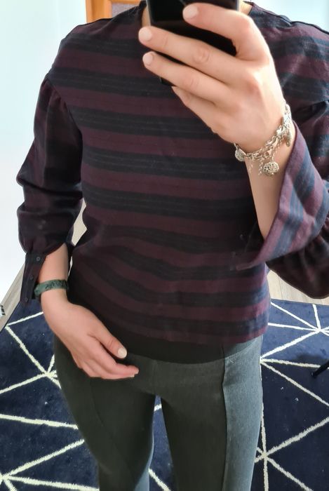 Piękna elegancka bluzka bluzeczka w kratę krata modna Zara