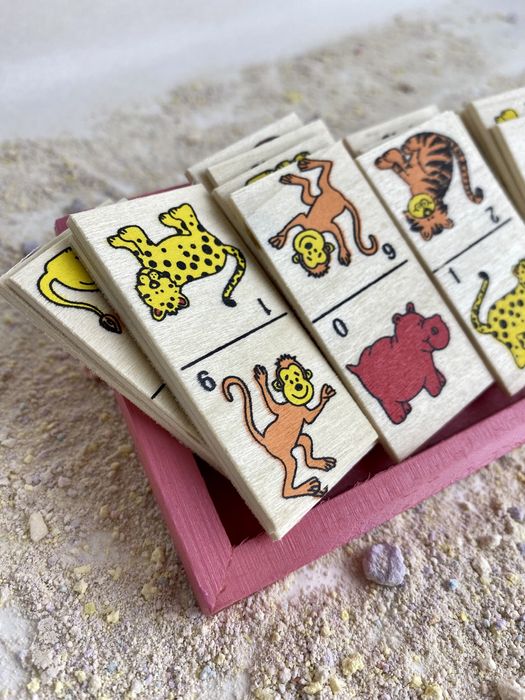 ‼️ Domino de madeira com animais; NOVO ‼️