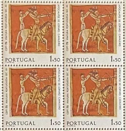 Quadra de selos novos 1.50 escudos - Europa CEPT - 1975