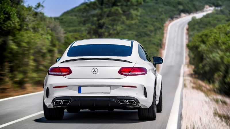 Difusor com Ponteiras Mercedes C Coupé C205 W205 (2014 a 2018) Look