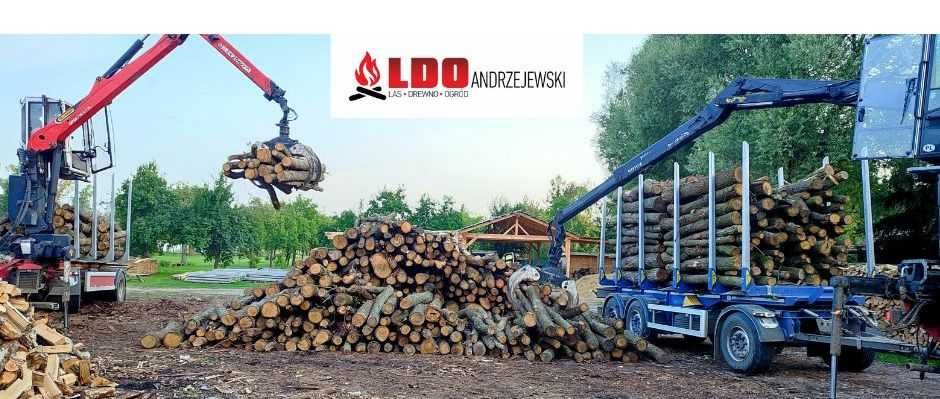 Drewno kominkowe opałowe liściaste dąb buk