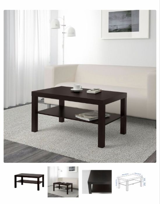 Чорний журнальний столик ikea