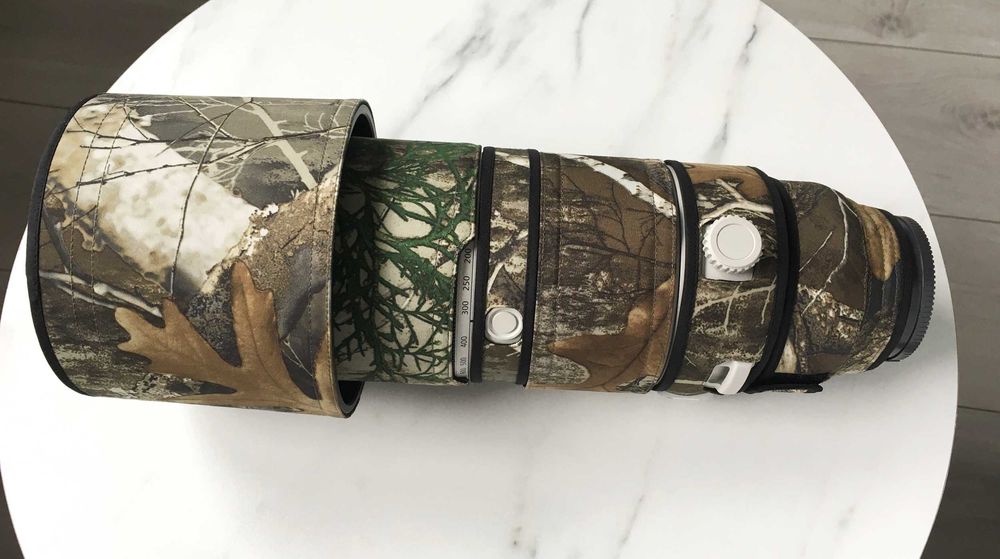 Kamuflaż pokrowiec osłona maskująca na obiektyw SONY 200-600 - NOWA