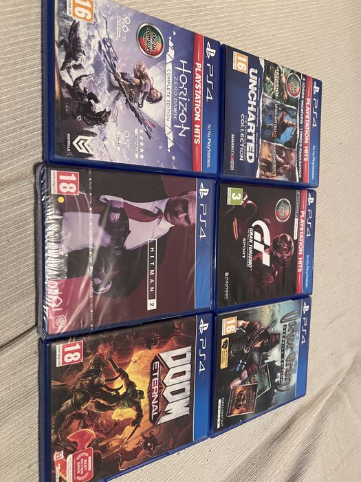 Jogos PS4 - Doom - Gran Turismo - Hitman - Horizon Zero dawn