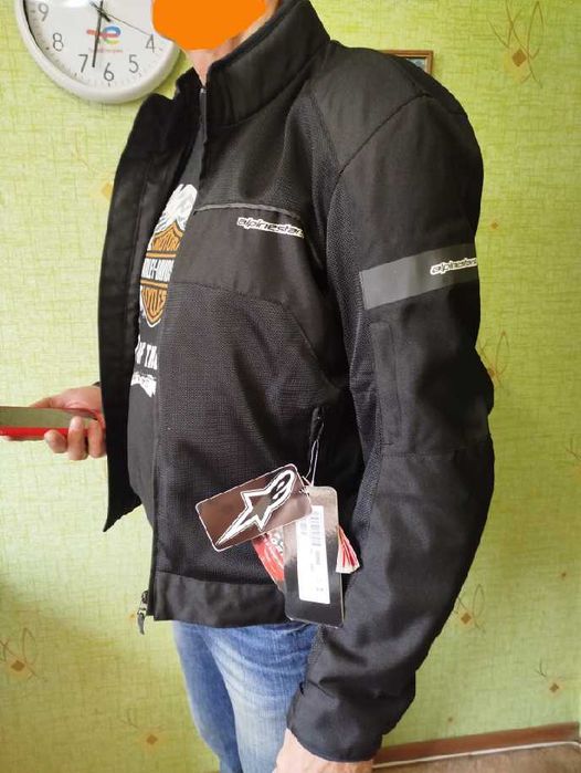 Мотокуртка текстильна літня сіточка Alpinestars з захистом S,M,XL