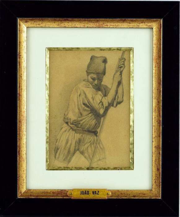 Desenho a lápis sobre papel João Vaz Pescadores