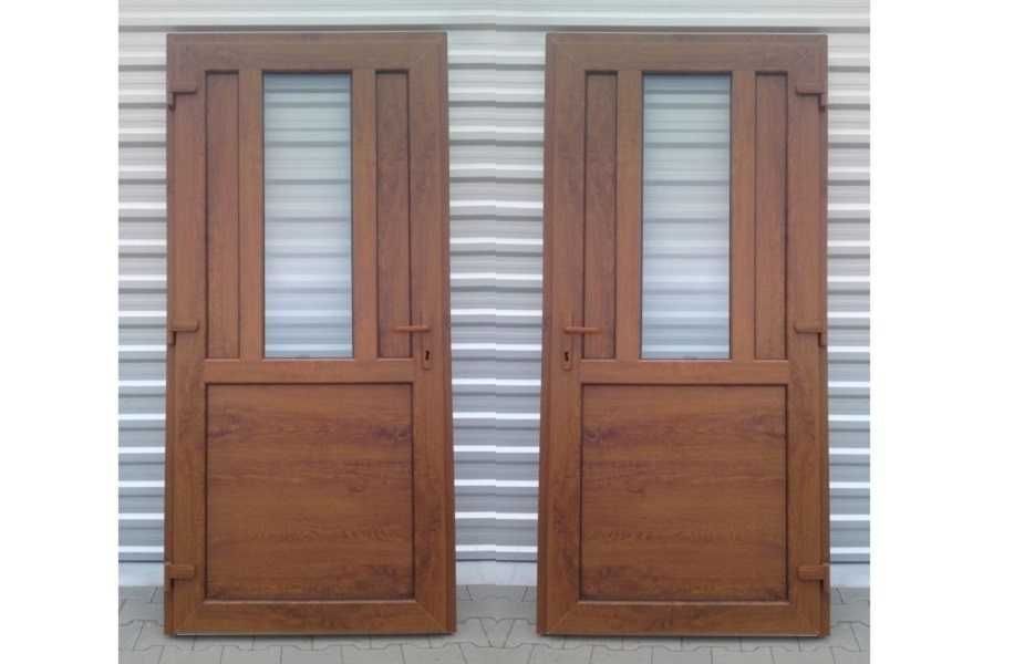 Drzwi  CIEPŁE Biuro zewnętrzne sklepowe  mocne PCV 100x210  NOWE