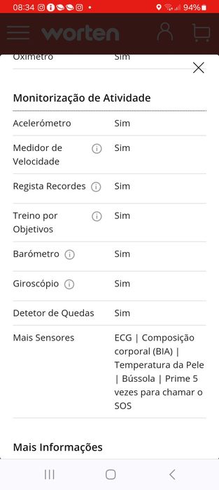 Relógio Samsung Galaxy watch6 classico
