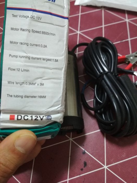 Bomba 12v, submersível, nova