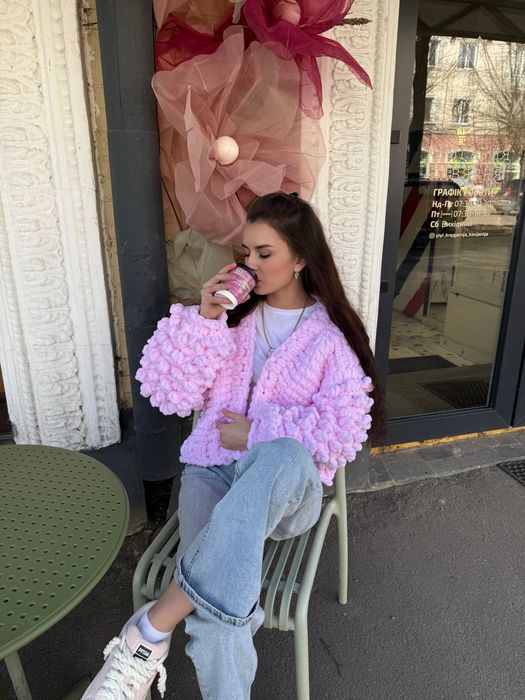 Кардиган плюш, вязаний