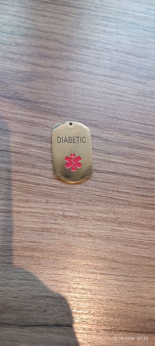 Blaszka nieśmiertelnik diabetyka  diabetic  cukrzyca