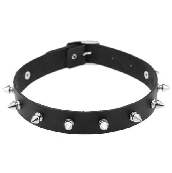 Чокер кожаный с шипами, ошейник, сексуальное белье, еротична білизна