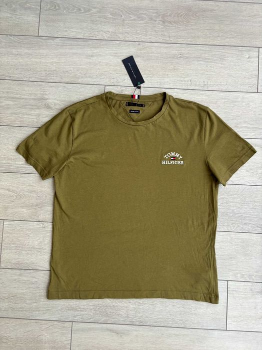 Tommy Hilfiger Size XL ХЛ Розмір Томмі Хілфігер Нова Чоловіча Футболка Майка Поло Джерсі Теніска Хакі Колір Оригінал