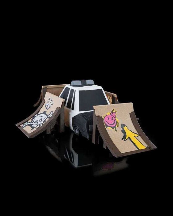 Rampa de carro policia - mini Parque skate de dedos | impressão 3D Bus