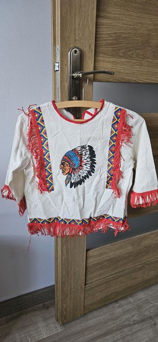 Strój karnawałowy Indianin - 128 cm + skórzane kierpce góralsk