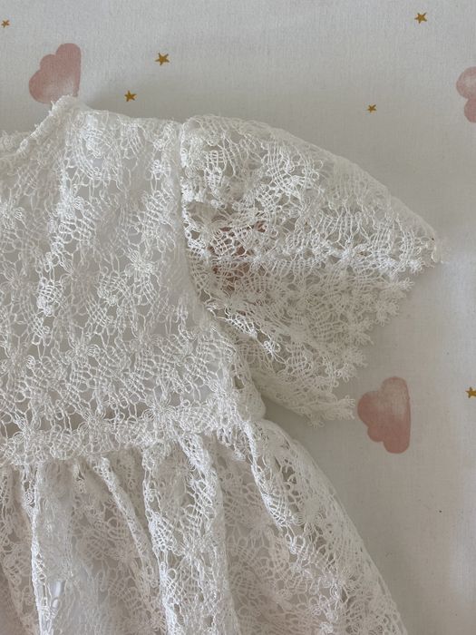 Vestido de cerimónia (batizado ou menina alianças) 18 m