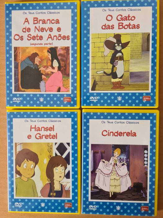 4 DVD da série infantil "Os Teus Contos Clássicos"