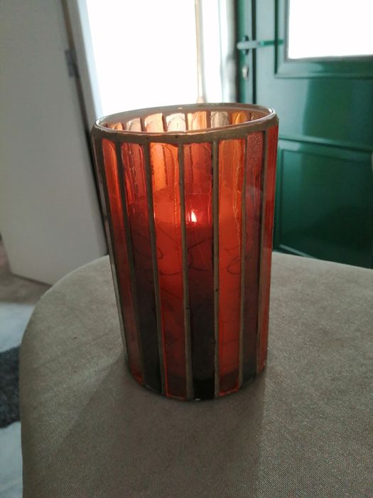 Porta velas em vitral NEGOCIÁVEL