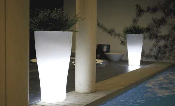 Vasos com iluminação rgb