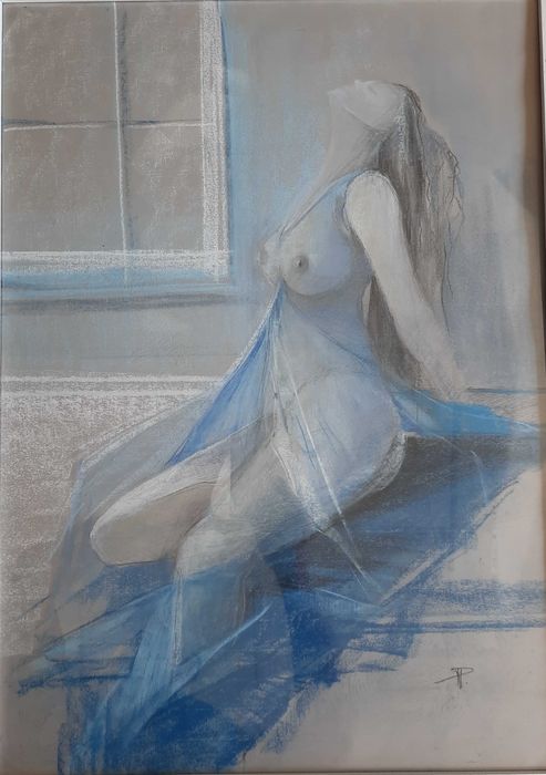Akt Kobieta Piękna Duża Pastel Sygnowana