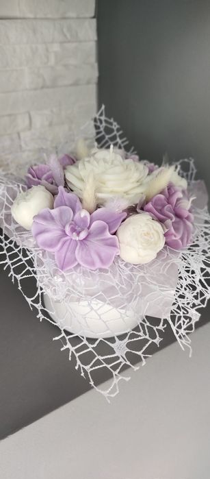 Flower box ze świec sojowych