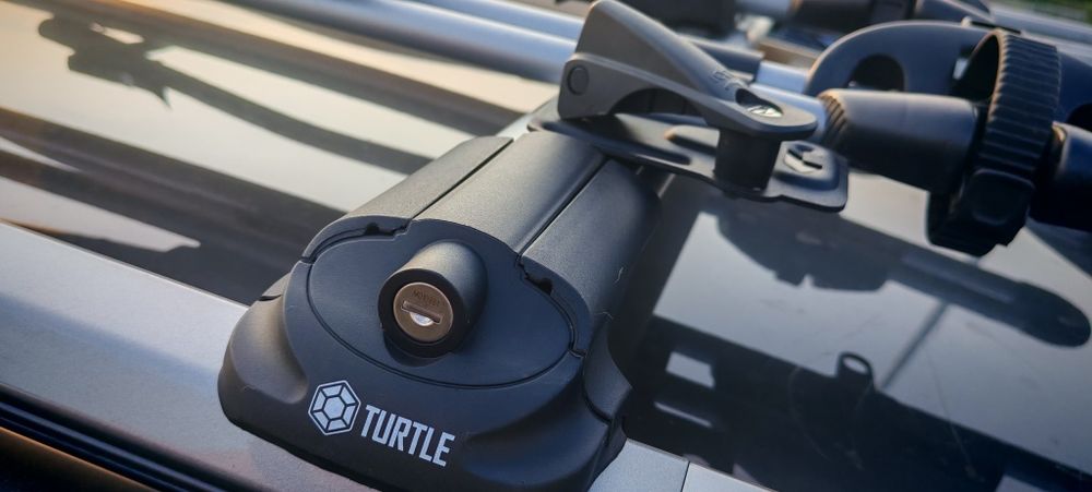 Barras tejadilho Turtle Air1 + 1 Suporte Bicicleta Thule Freeride 53