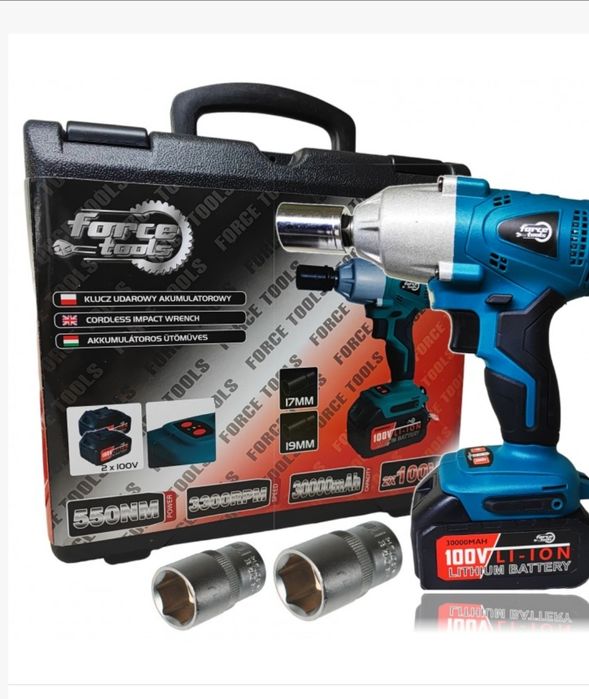 Klucz udarowy akumulatorowy  3300 2x największe aku