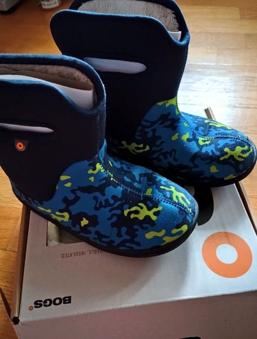 Дитячі чобітки Bogs 30 р., гумові чоботи 19 см, зимові черевики 17 см