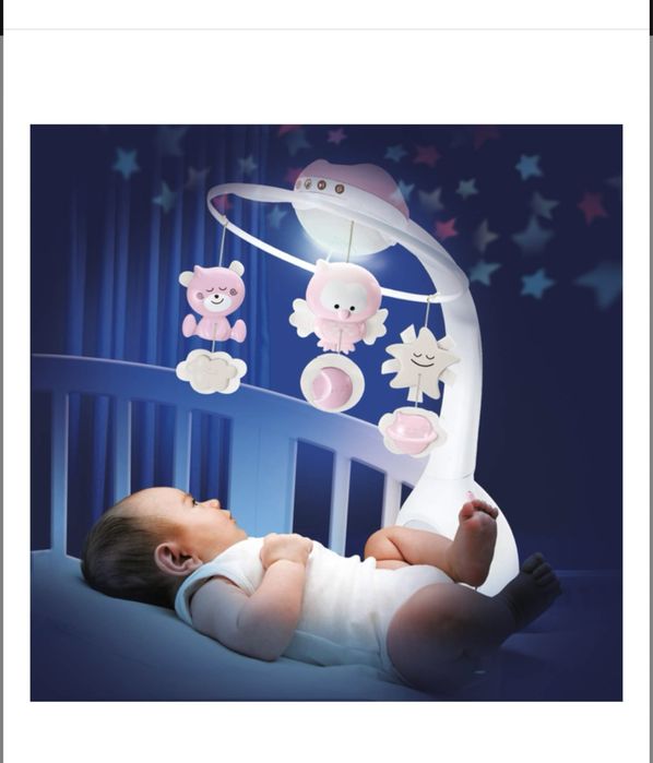 Мобіль 3/1 в рожевому кольорі фірми INFANTINO