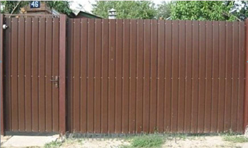 Ворота Калитки (Распашные/Откатные) из Профнастила с Автоматикой и без