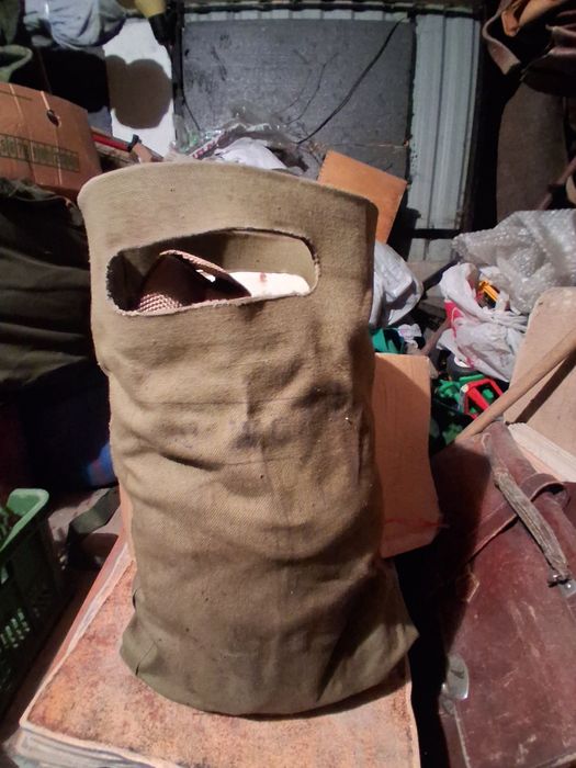 Brezentowy oliwkowym wojskowy worek z uszami 30 cm x 20