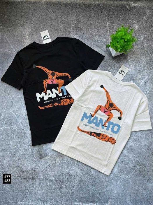 BIG Logo • Новая Футболка MANTO Gloves • Чорна / Біла • МАНТО Перчатки • XS-XXL