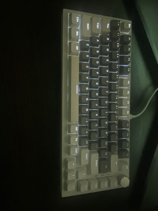 Ajazz AK820 White | Нова механічна клавіатура | Hot-Swap | Yellow Switches | RGB