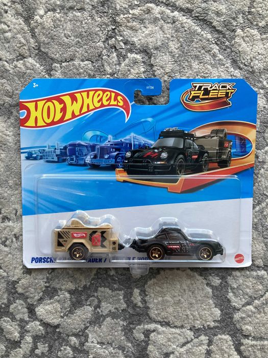 HOT WHEELS Porsche 911 Off-Roader Laweta z przyczepką Czarny Mat nowy
