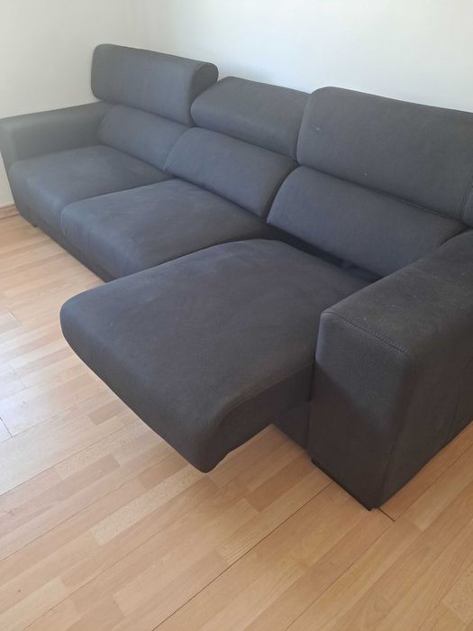 Sofá preto microfibra